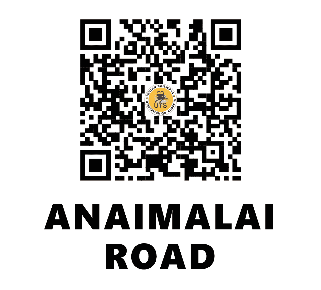 UTS QR Code for ANAIMALAI ROAD - ANM (SR - TAMIL NADU)